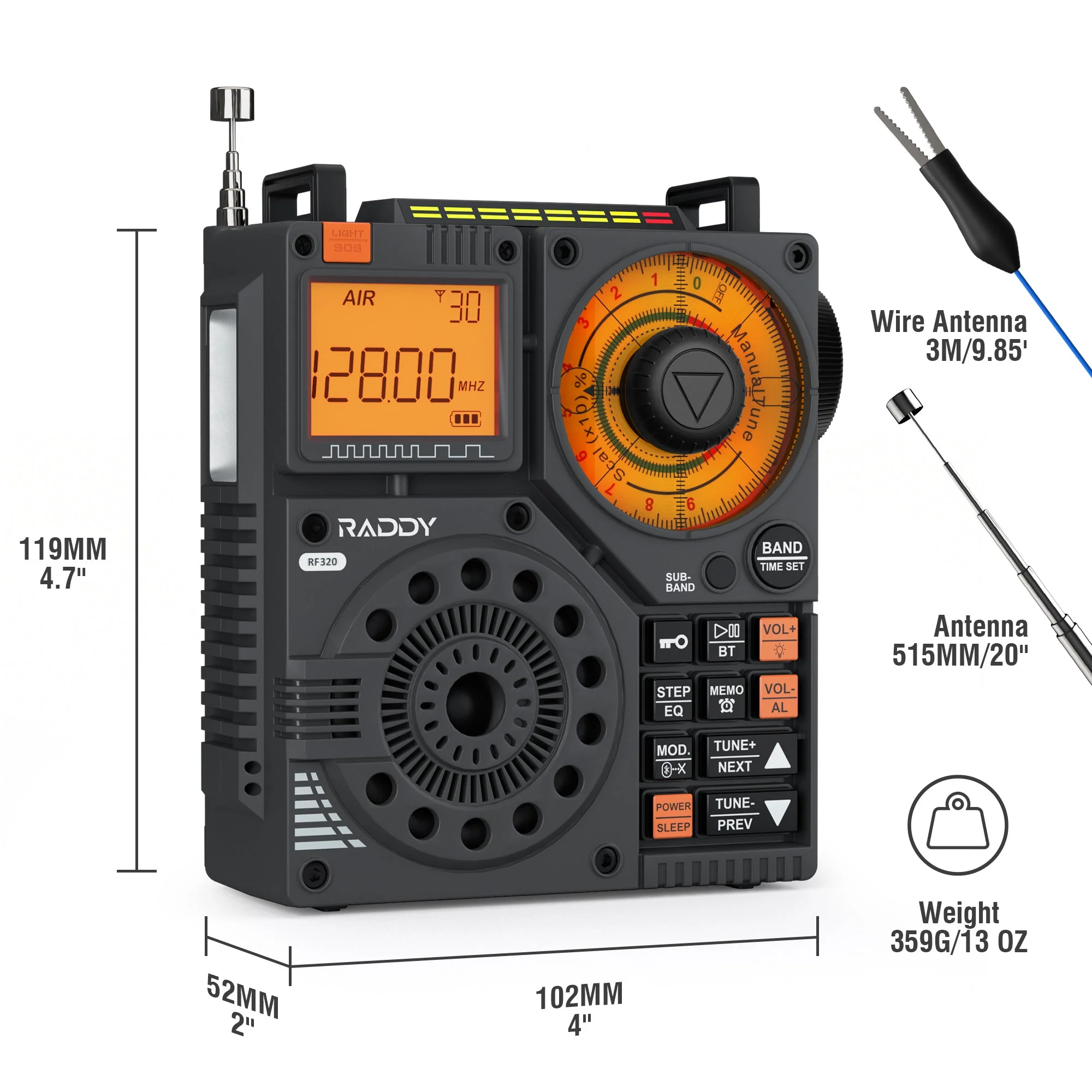 [Open Box] RF320 APP Control Shortwave Radio - Image 8