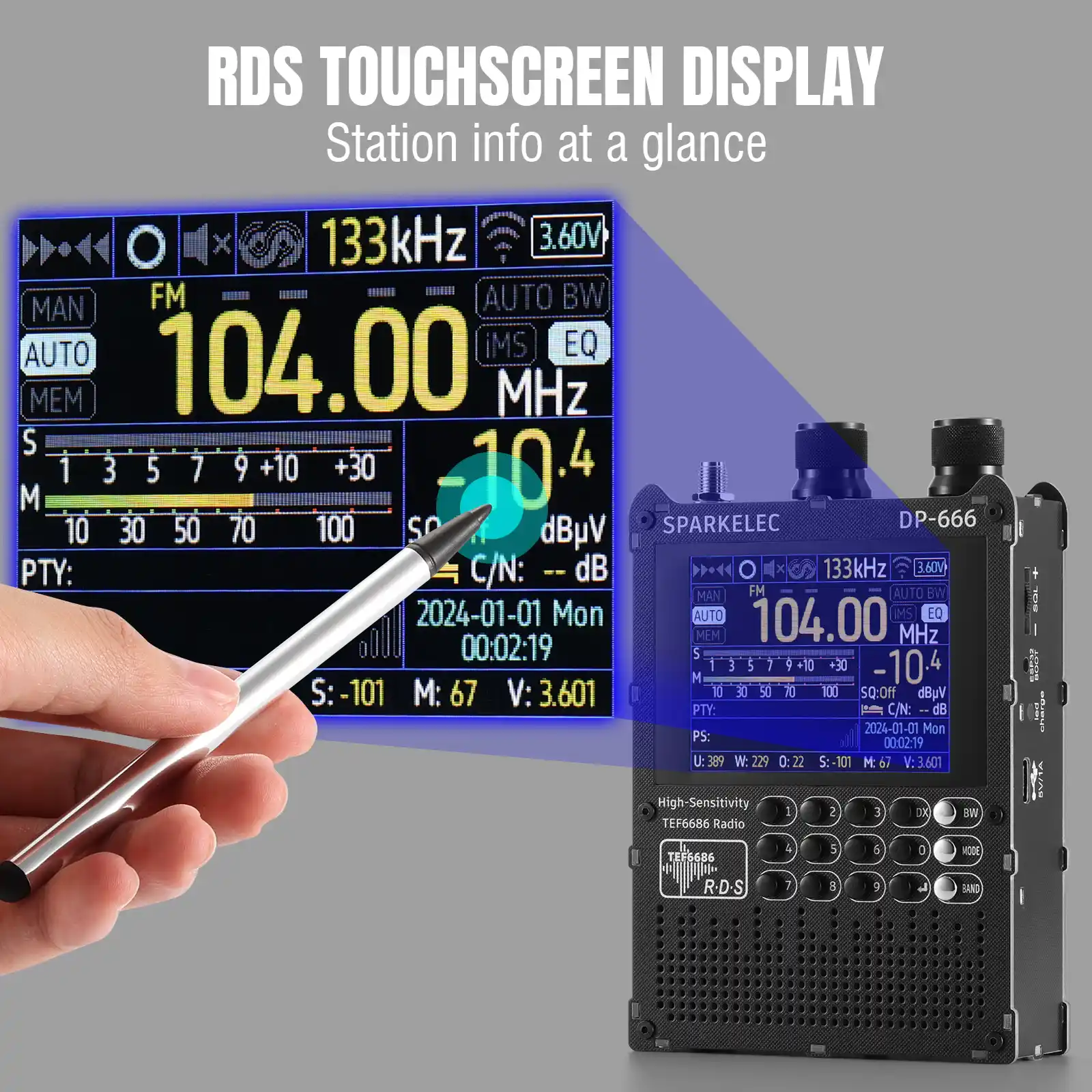 DP-666 Full Band DSP Radio - Image 6