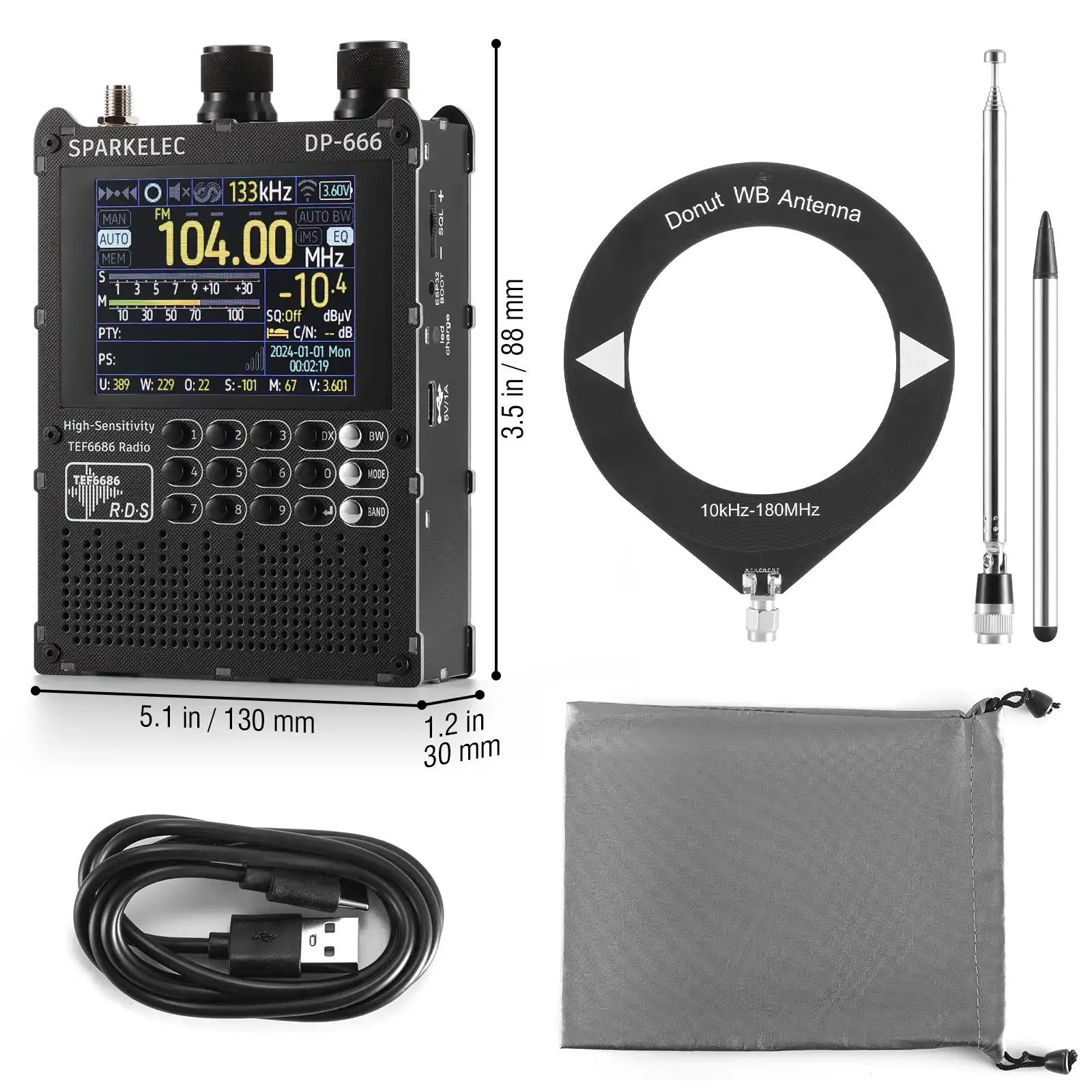 DP-666 Full Band DSP Radio - Image 7