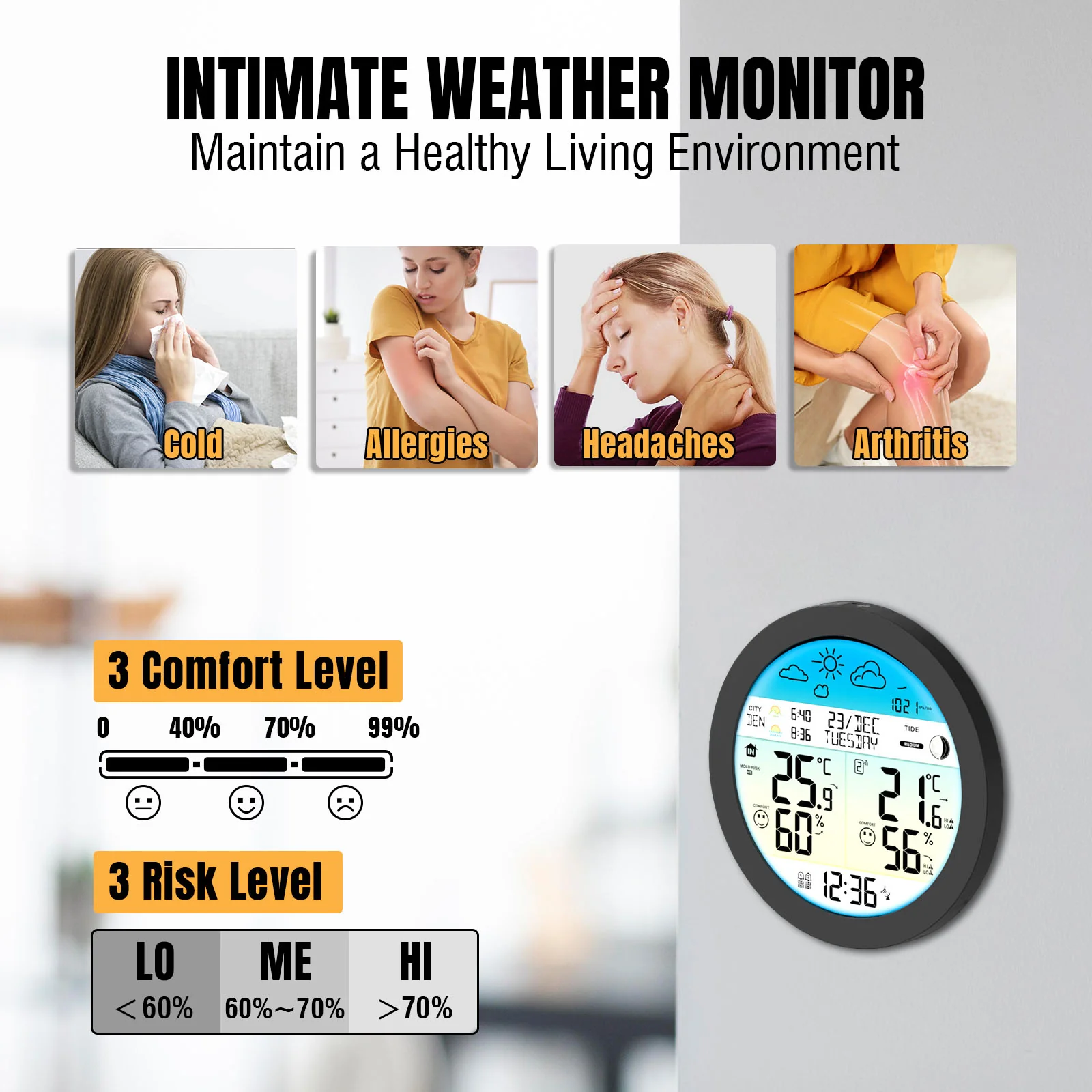 DT7 Circular Screen Weather Station - Image 3