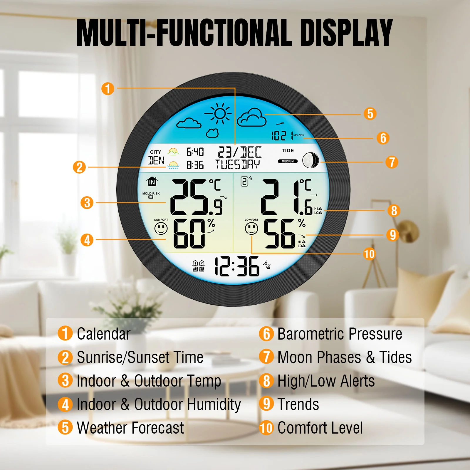 DT7 Circular Screen Weather Station - Image 6