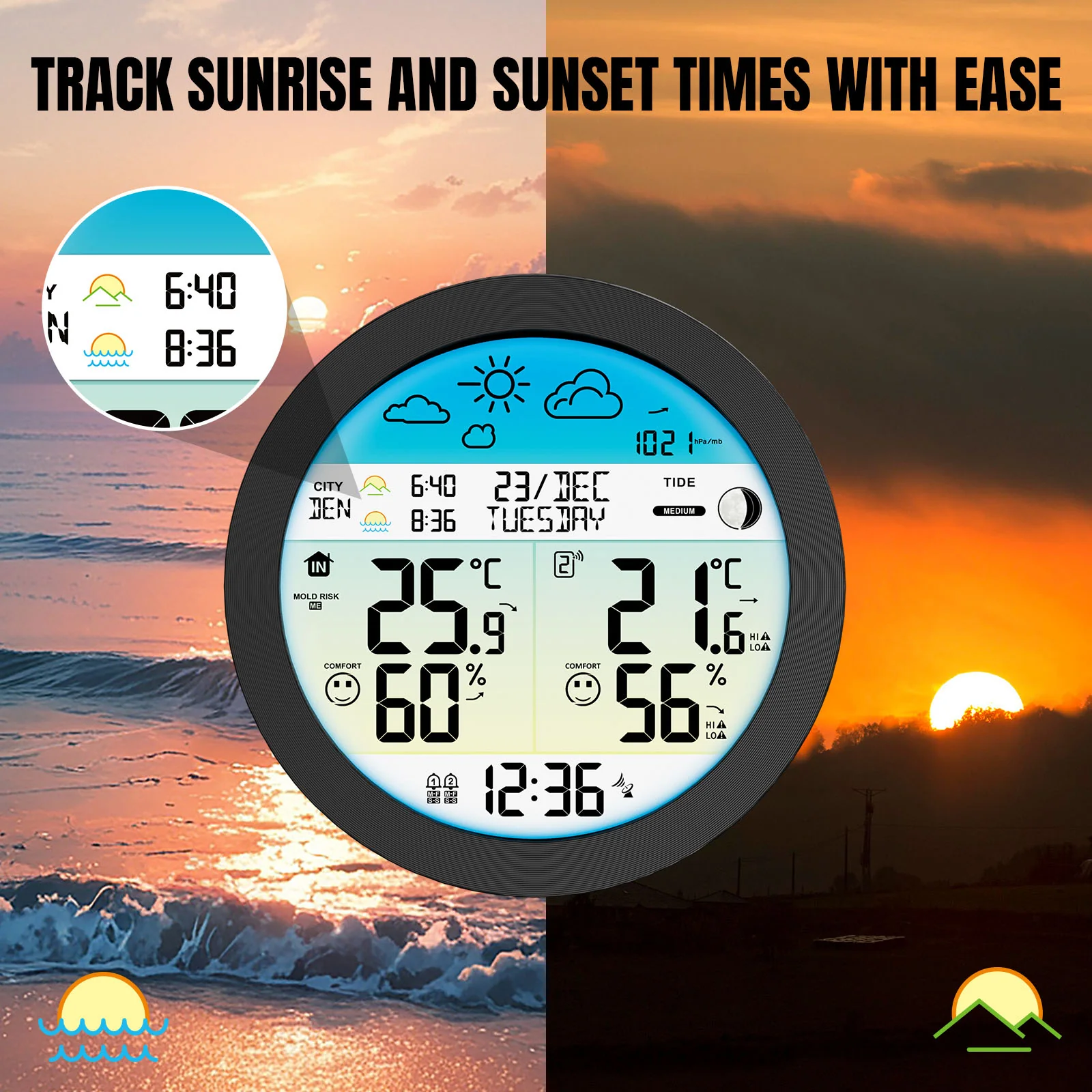 DT7 Circular Screen Weather Station - Image 8