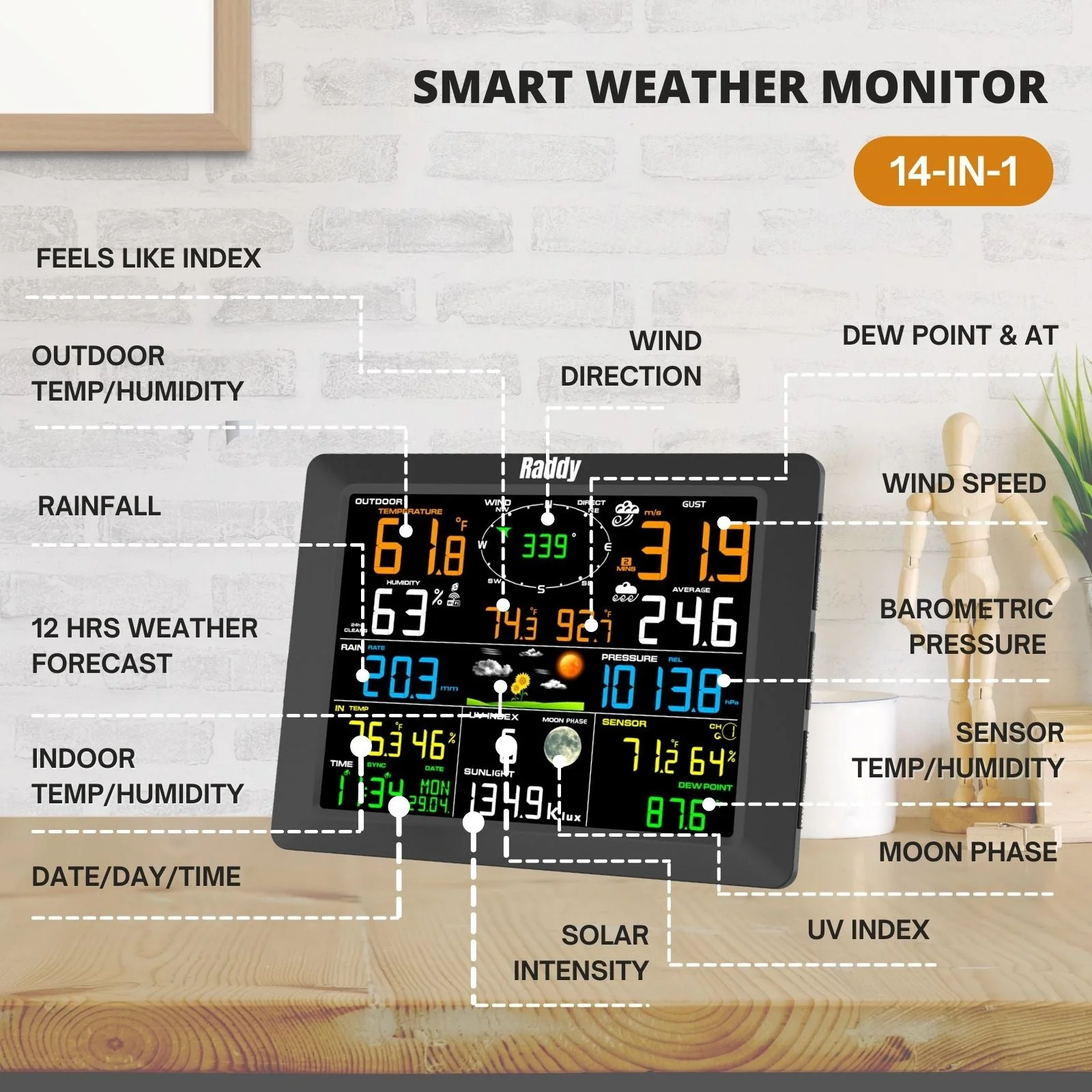 [Open Box] WF-100C Professional Weather Station - Image 3