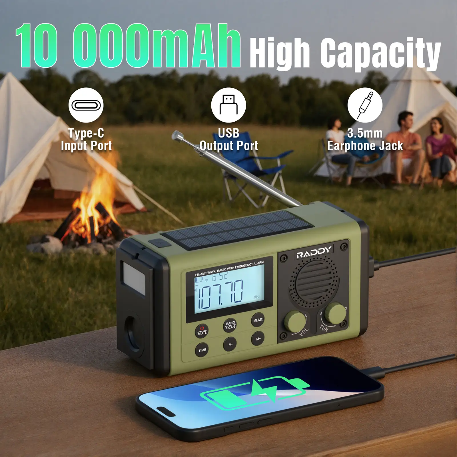 SH-908 AM/FM/SW Emergency Radio - Image 3